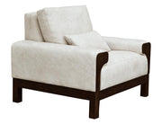 Raramuri Armchair, ivory leather-look
