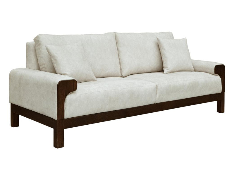 Raramuri Sofa, ivory leather-look