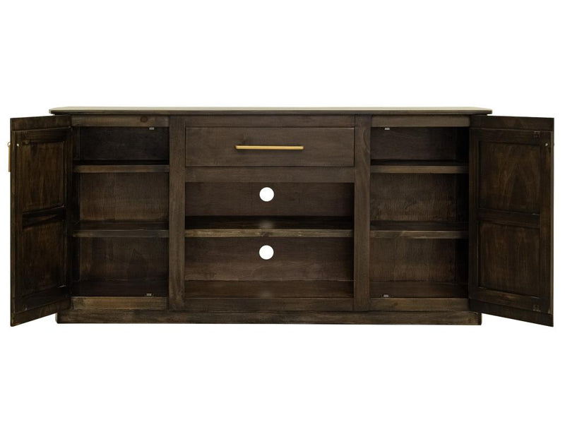 Dark Mezquite TV Console angle
