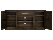 Dark Mezquite Fireplace TV Console angle
