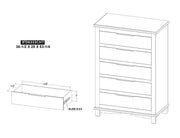 Golden Loft 5 Drawer Chest dimensions - Barewood