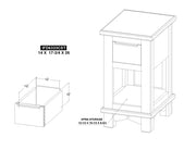 Golden Loft Chairside Table dimensions - Barewood