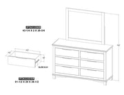 Golden Loft 6 Drawer Dresser dimensions - Barewood
