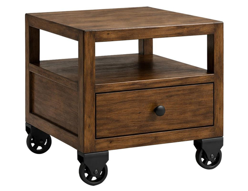 Oslo Brown Chairside Table - Barewood