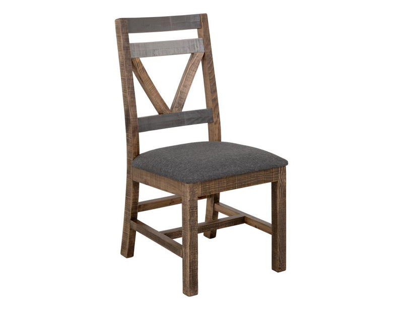 Loft Brown Dining Chair - pine frame, fabric seat