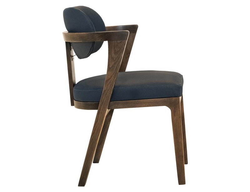 Zaphiro Leather Upholstered Chair - Barewood