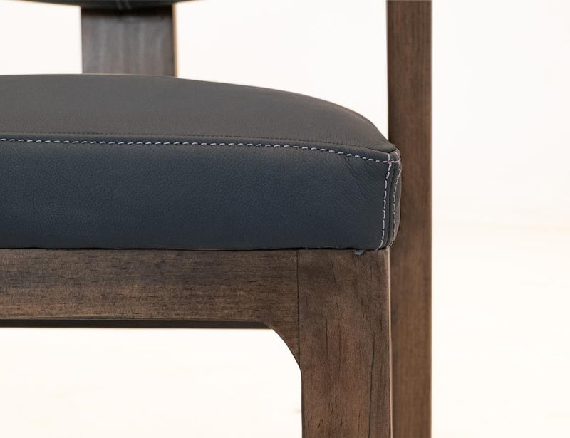 Zaphiro Leather Upholstered Chair - Barewood
