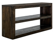Balam Black open-shelf sofa table