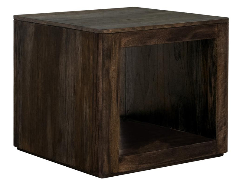 Balam Black open-shelf end table
