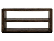 Balam Black open-shelf sofa table front view
