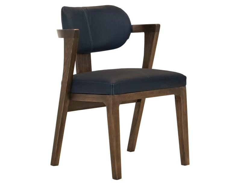 Zaphiro Leather Upholstered Chair - Barewood