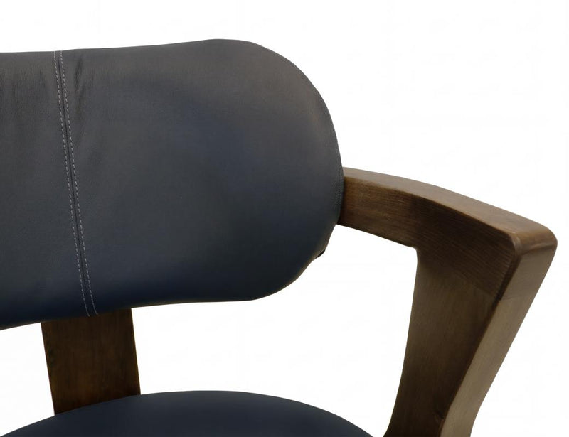 Zaphiro Leather Upholstered Chair - Barewood