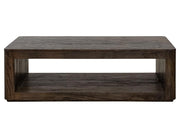 Balam Black open-shelf cocktail table front view