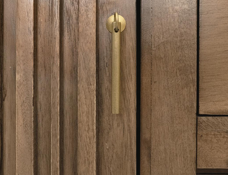 Mezquite Fireplace TV Console handle detail