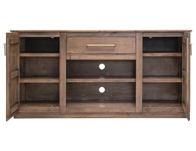 Mezquite Fireplace TV Console open storage