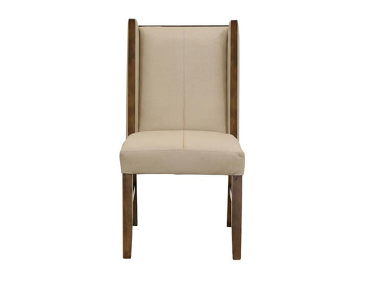Silver Wood Frame Leather Chair - Barewood