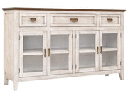 Sahara White Console - whitewashed mango with caramel top