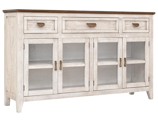 Sahara White Console - whitewashed mango with caramel top