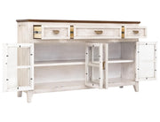 Sahara White Console - doors open