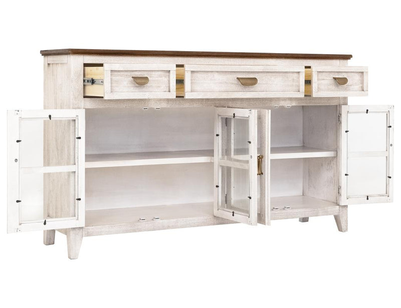 Sahara White Console - doors open