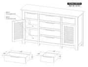 Bonfire Ivory Buffet dimensions - Barewood