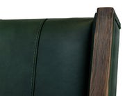 Balam Forest Green Leather Dining Chair room scene
