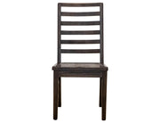 Balam Black Dining Chair, wood seat detail