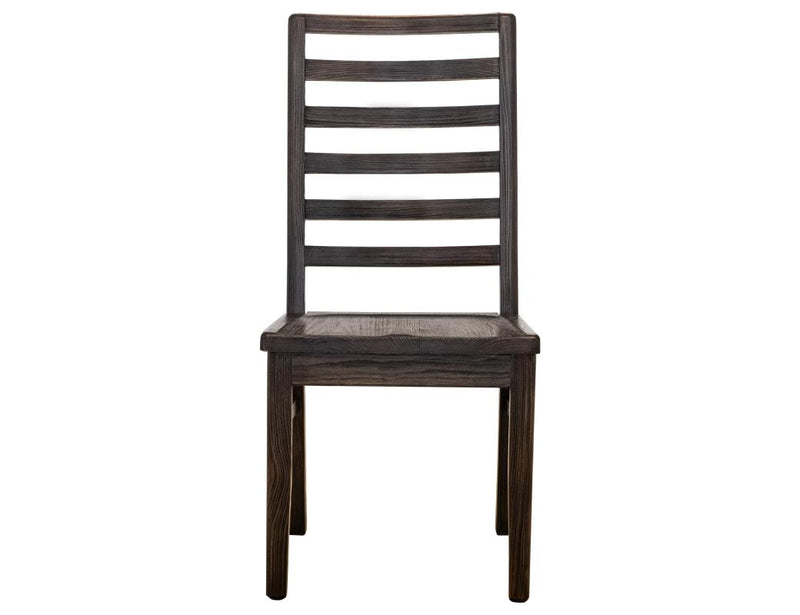 Balam Black Dining Chair, wood seat detail