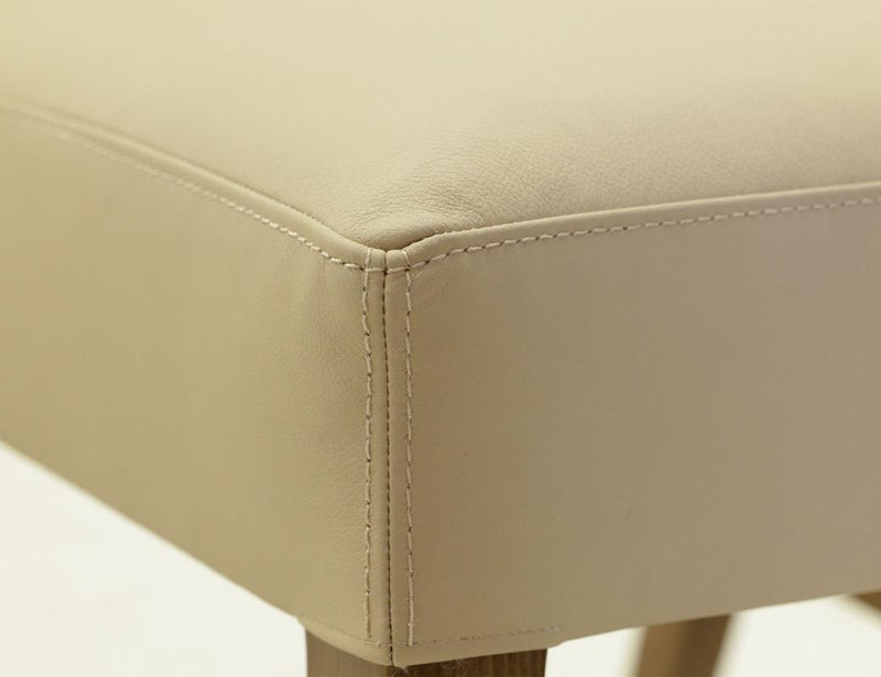 Silver Wood Frame Leather Chair - Barewood