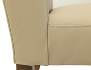 Silver Leather Chair - Barewood