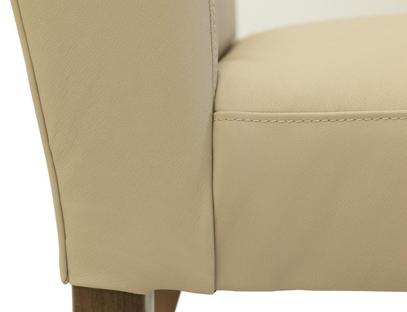 Silver Leather Chair - Barewood