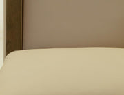 Silver Wood Frame Leather Chair - Barewood