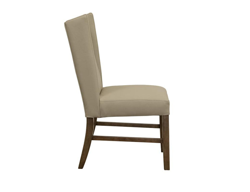 Silver Leather Chair - Barewood
