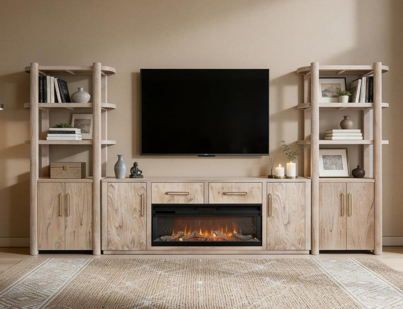 Balam White wall unit room scene