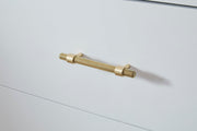 Urbane Server brass bar pull detail - Barewood