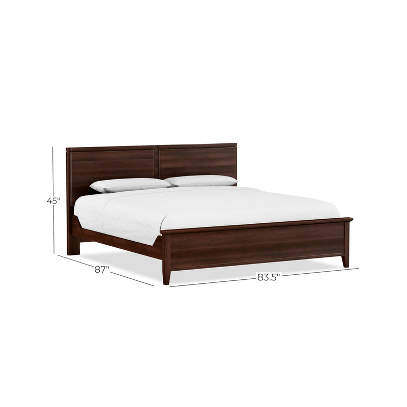 Perfect Balance Wood Panel King Bed