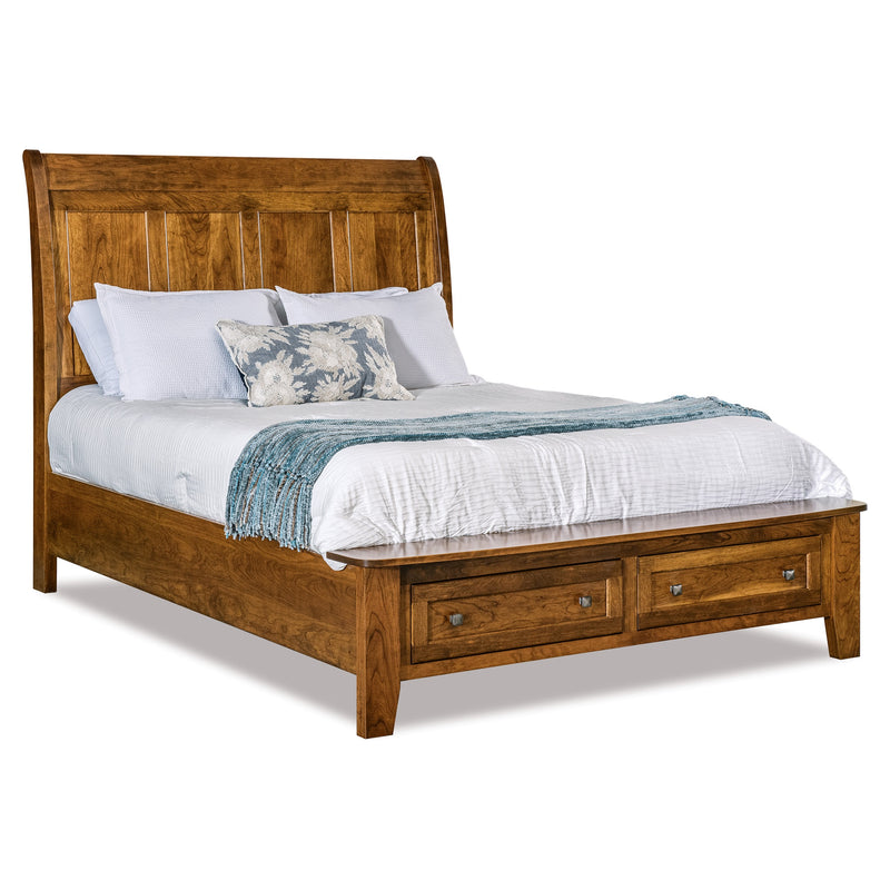Amish Essentials Belmont Sleigh Storage Bed