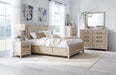 Whittier Catalina Upholstered Panel Bed - Barewood