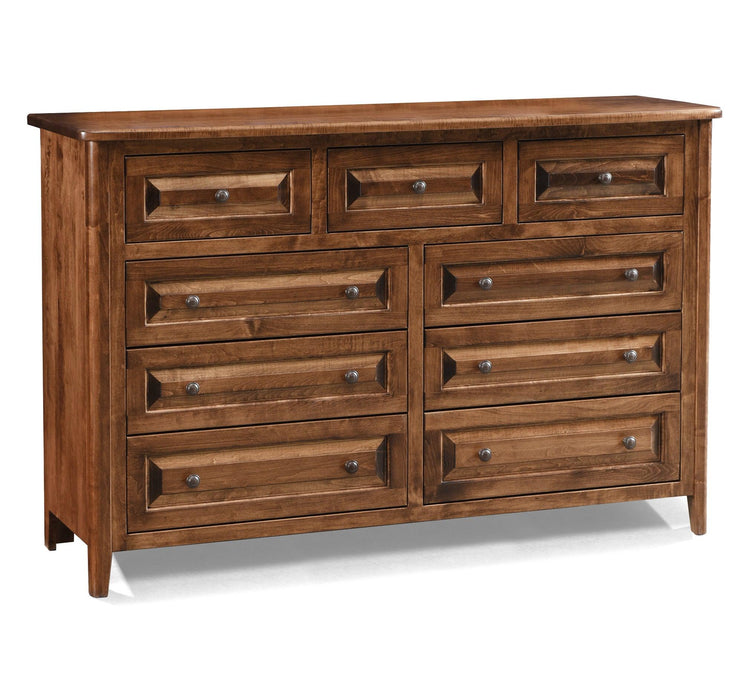 Amish Essentials Carson Large Dresser - Barewood