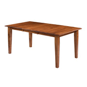 Shaker-Taper Leg Rectangle dining table — leaf detail, white background