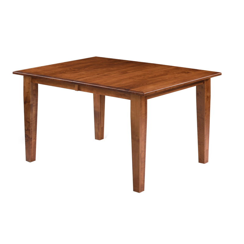 Shaker-Taper Leg Rectangle dining table 36x48 with leaf — front view