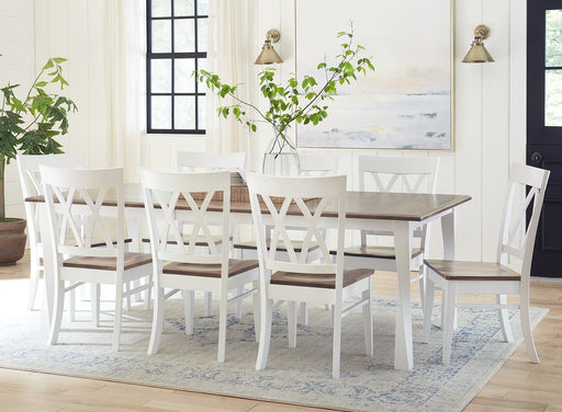 Twist Leg Rectangle 42x72 with leaf, two-tone — lifestyle scene