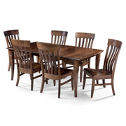 4-Sided Taper Leg Bow-End dining set — alt angle