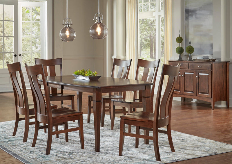 Shaker-Taper Leg Boat-Shaped dining table — styled gallery