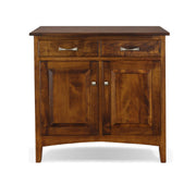 Amish Essentials Two Door Server- Painted Base - Barewood
