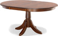 Amish Essentials Ruby Round Extension Table- Two Tone - Barewood