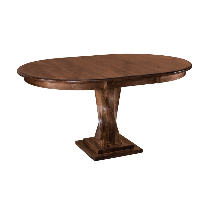 Twist Pedestal Dining Table – Solid Maple