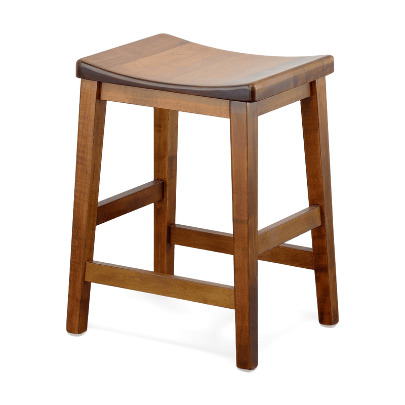 Amish Essentials Adam Stool- Painted Frame - Barewood