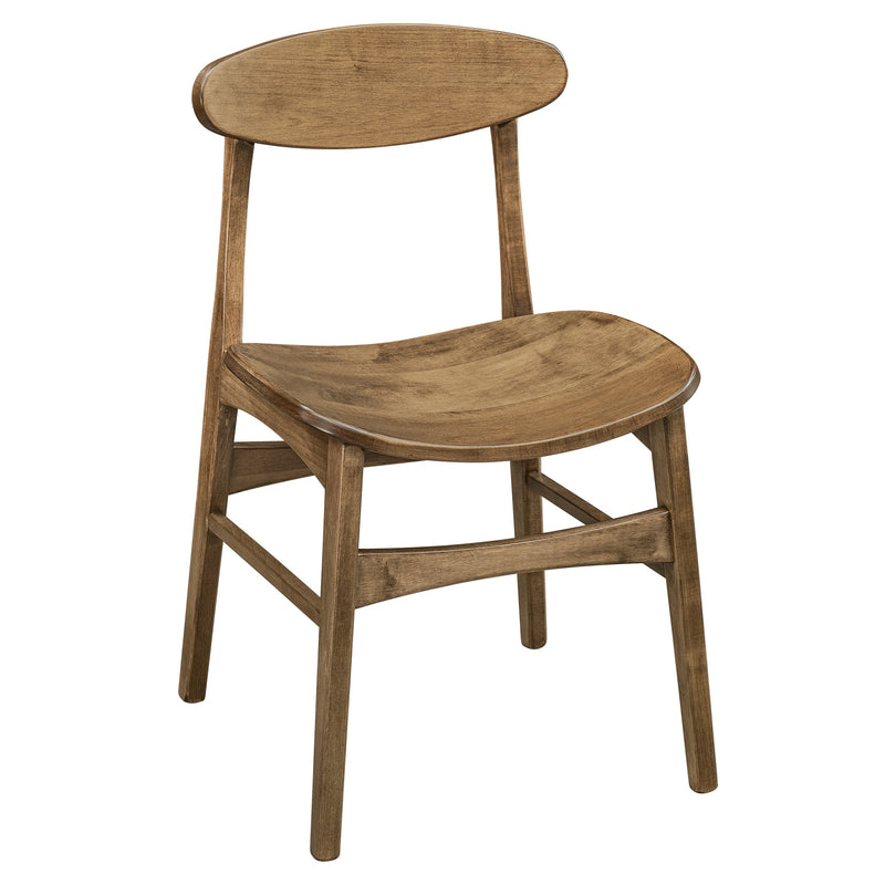 Amish Essentials Harvey Saddle-Seat Dining Chair – Solid Maple