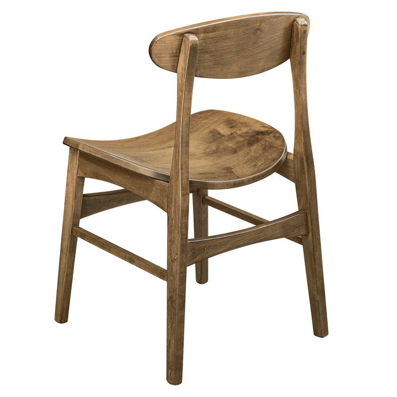 Amish Essentials Harvey Saddle-Seat Dining Chair – Solid Maple